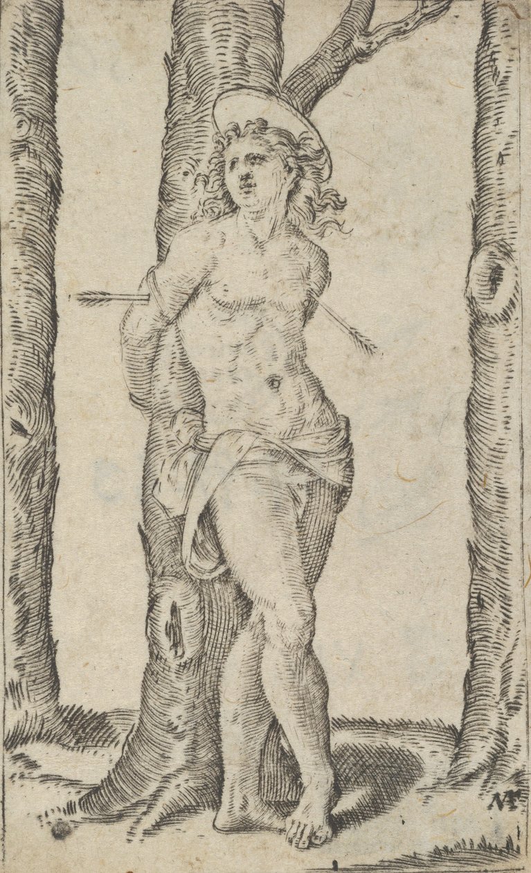 Saint Sebastian Tied to Tree Pierced with Arrows, from the Series 