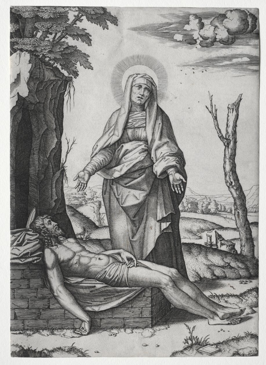The Pieta by Marcantonio Raimondi