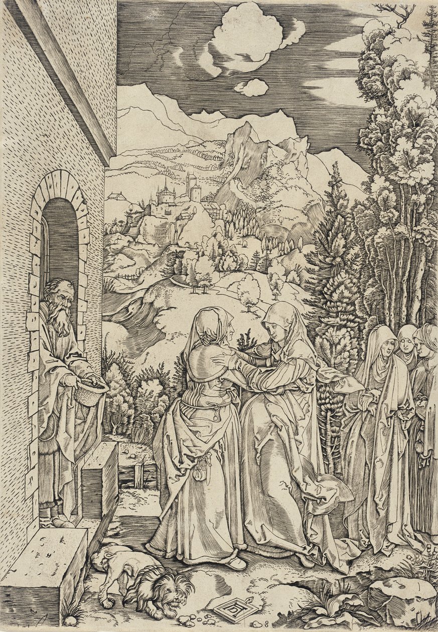 The Visitation by Marcantonio Raimondi