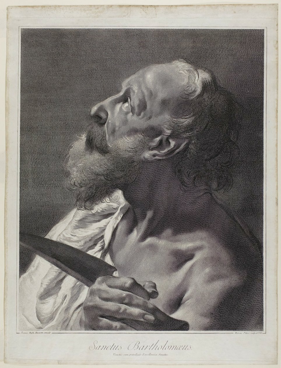 Saint Bartholomew, from The Holy Family and the Twelve Apostles by Marco Alvise Pitteri