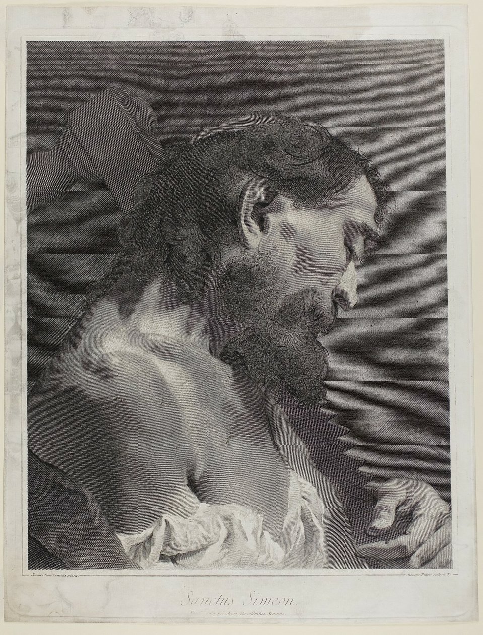 Saint Simon, from The Holy Family and the Twelve Apostles by Marco Alvise Pitteri