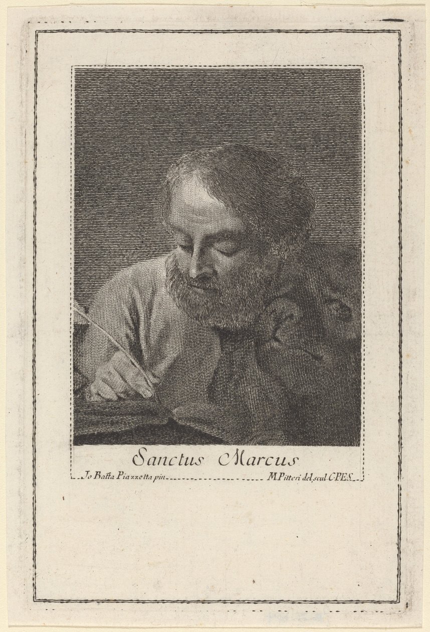 Saint Mark by Marco Alvise Pitteri after Giovanni Battista Piazzetta