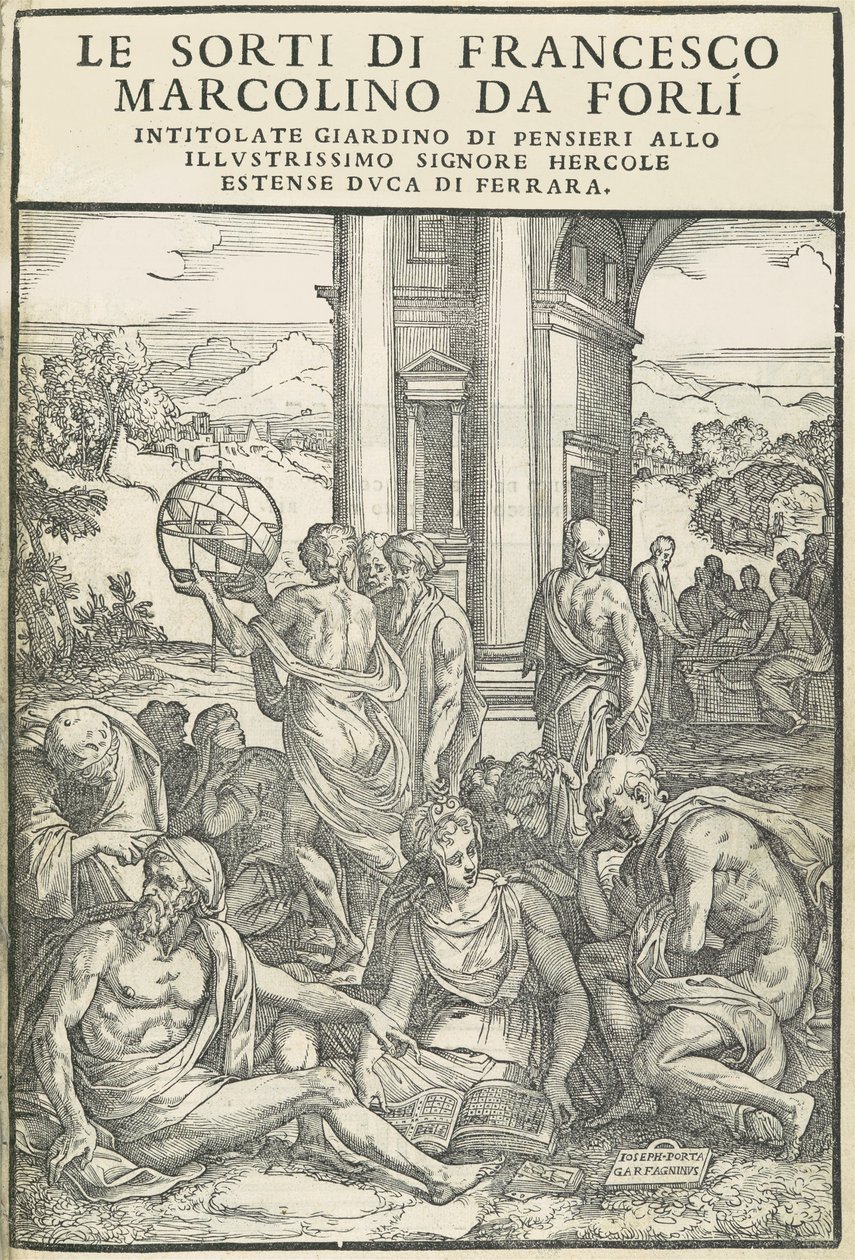 Le Sorti...intitolate giardino di pensieri, October 1540 by Marco Dente