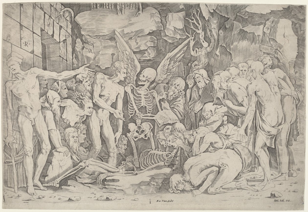 The Skeletons by Marco Dente, after Baccio Bandinelli
