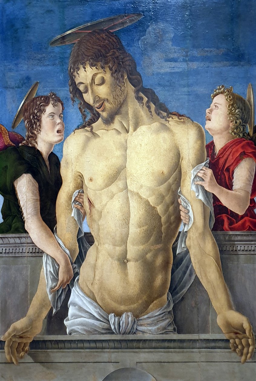 The Dead Christ, Supported by Two Angels by Marco Zoppo