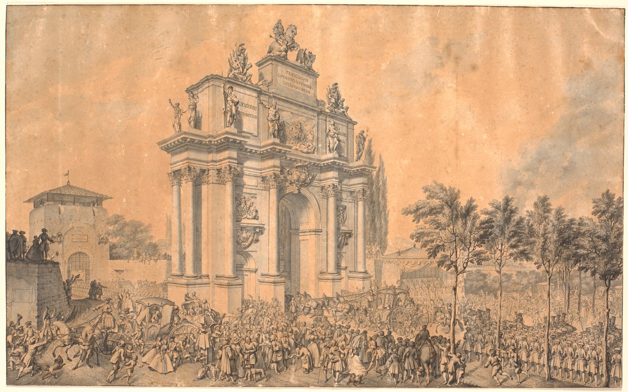 Triumphal Arch for Francis III of Lorraine and Maria Theresa at Their Entry into Florence 1739 by Marcus Tuscher
