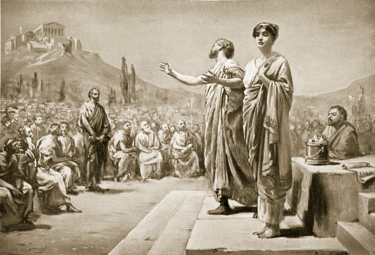 Pericles Pleading for Aspasia, illustration from 