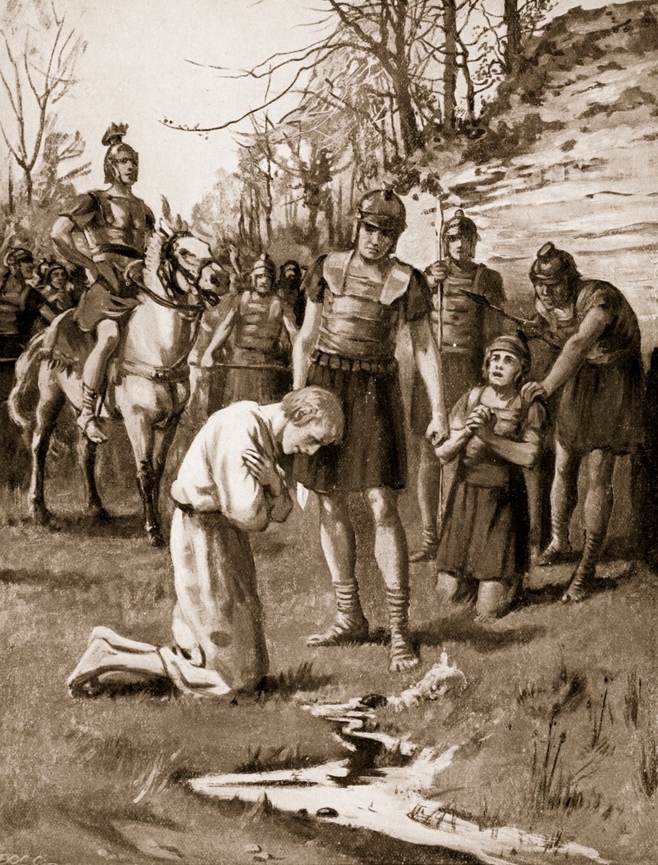 The Martyrdom of St. Alban, c.303, Illustration from 