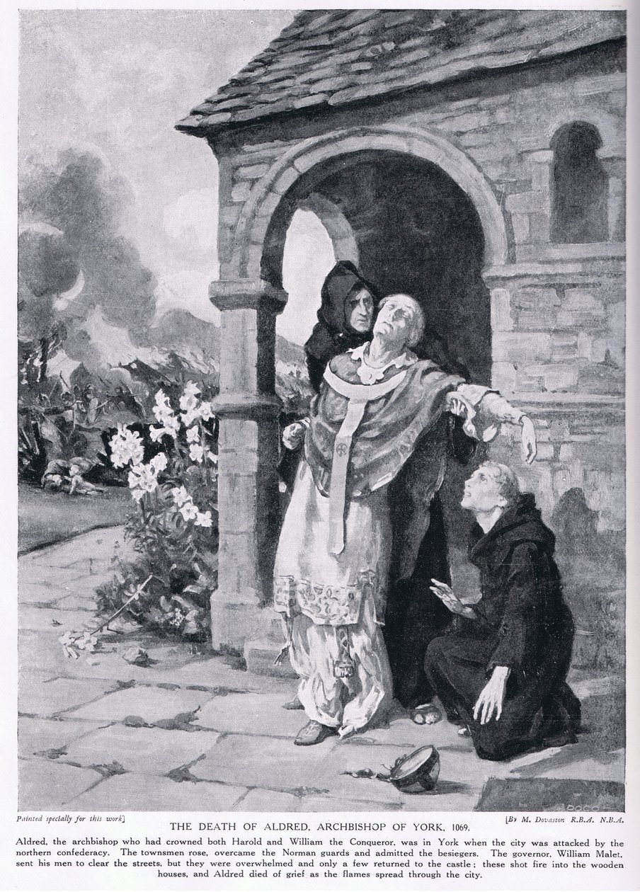 The death of Aldred, Archbishop of York AD1069 by Margaret Dovaston