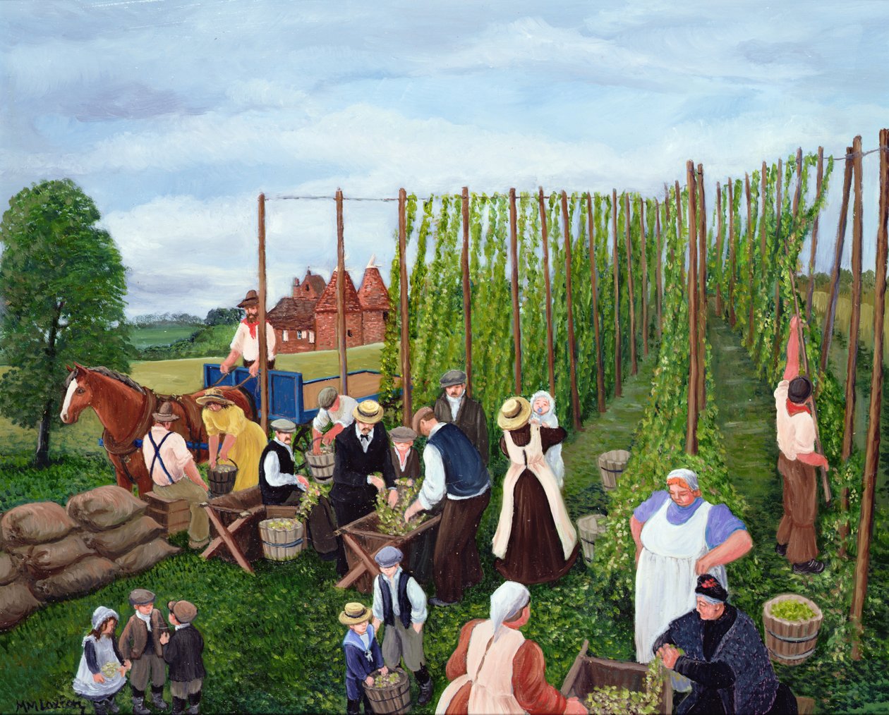 Hop Picking by Margaret Loxton