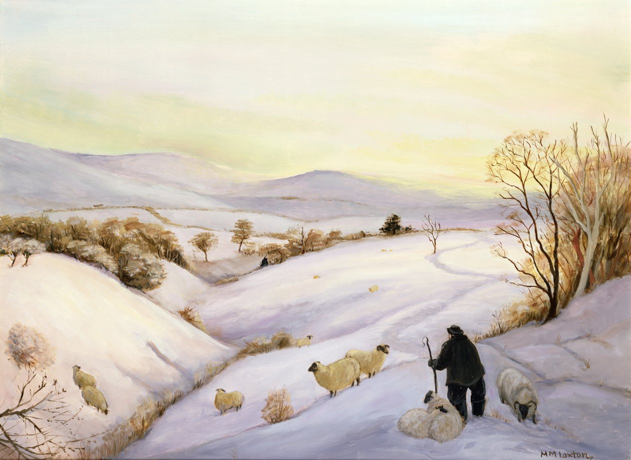 Sheep on the Ridge by Margaret Loxton