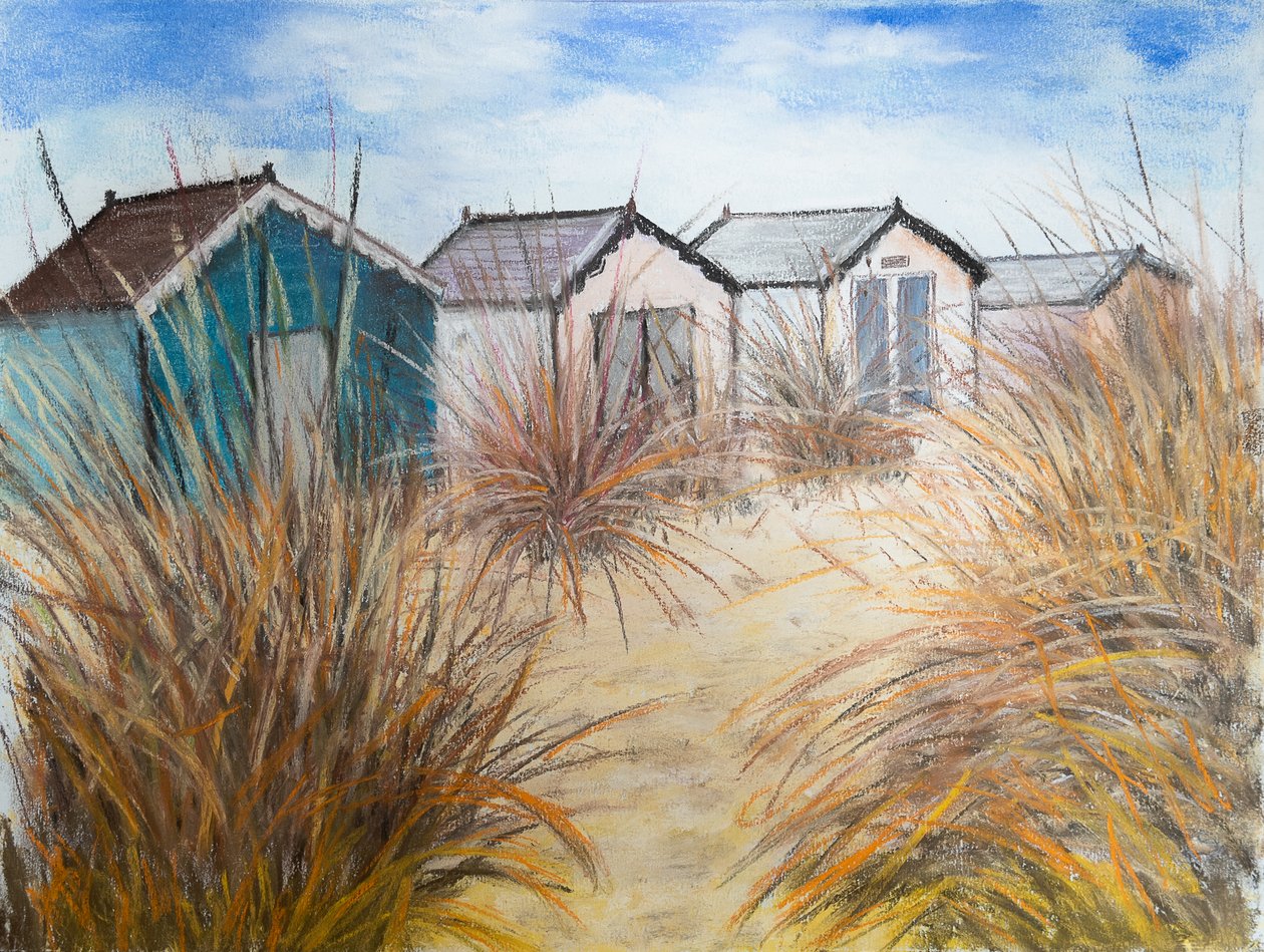 Beach Huts, Cornwall by Margo Starkey