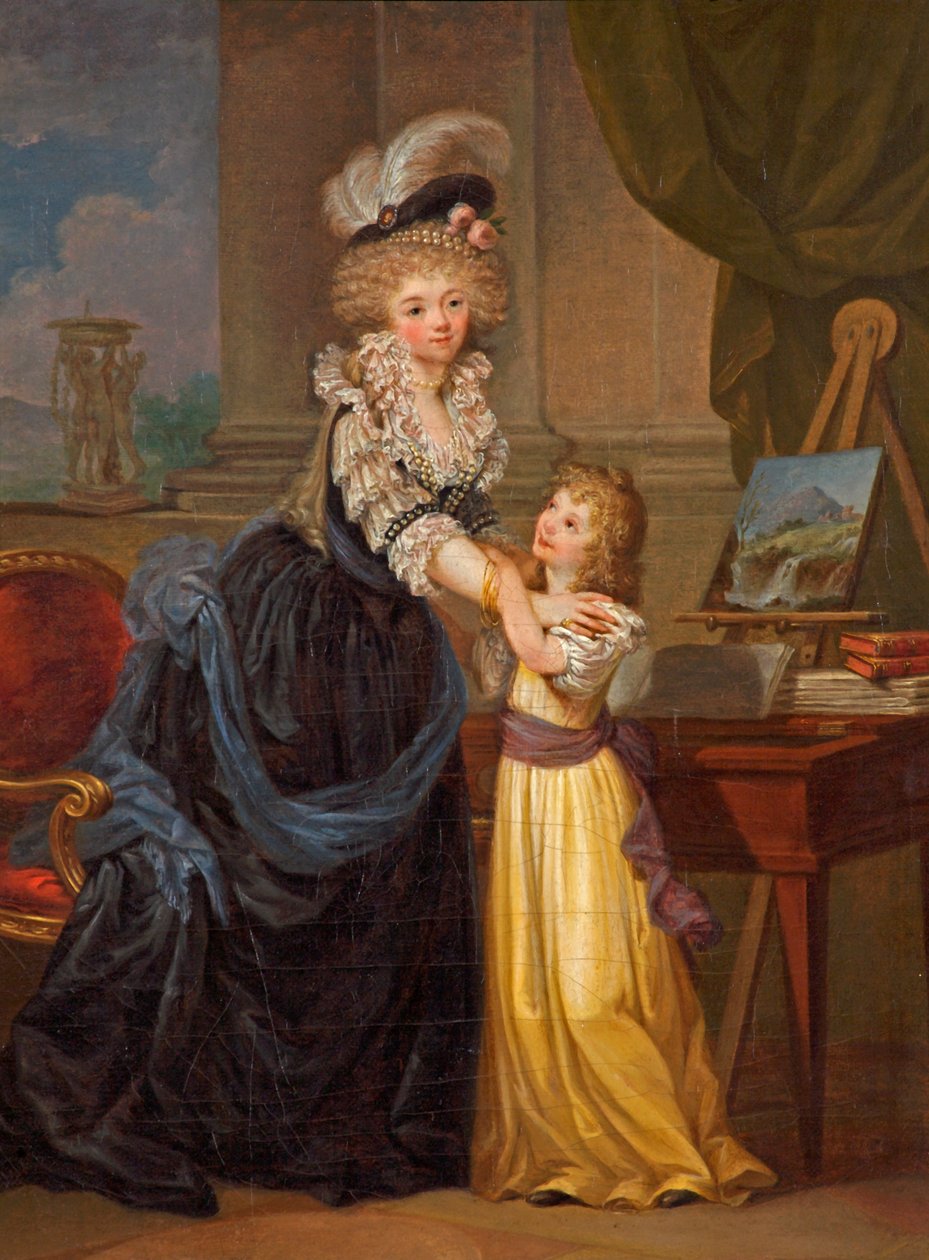 A Young Lady and a Little Girl, c.1785 by Marguerite Gerard
