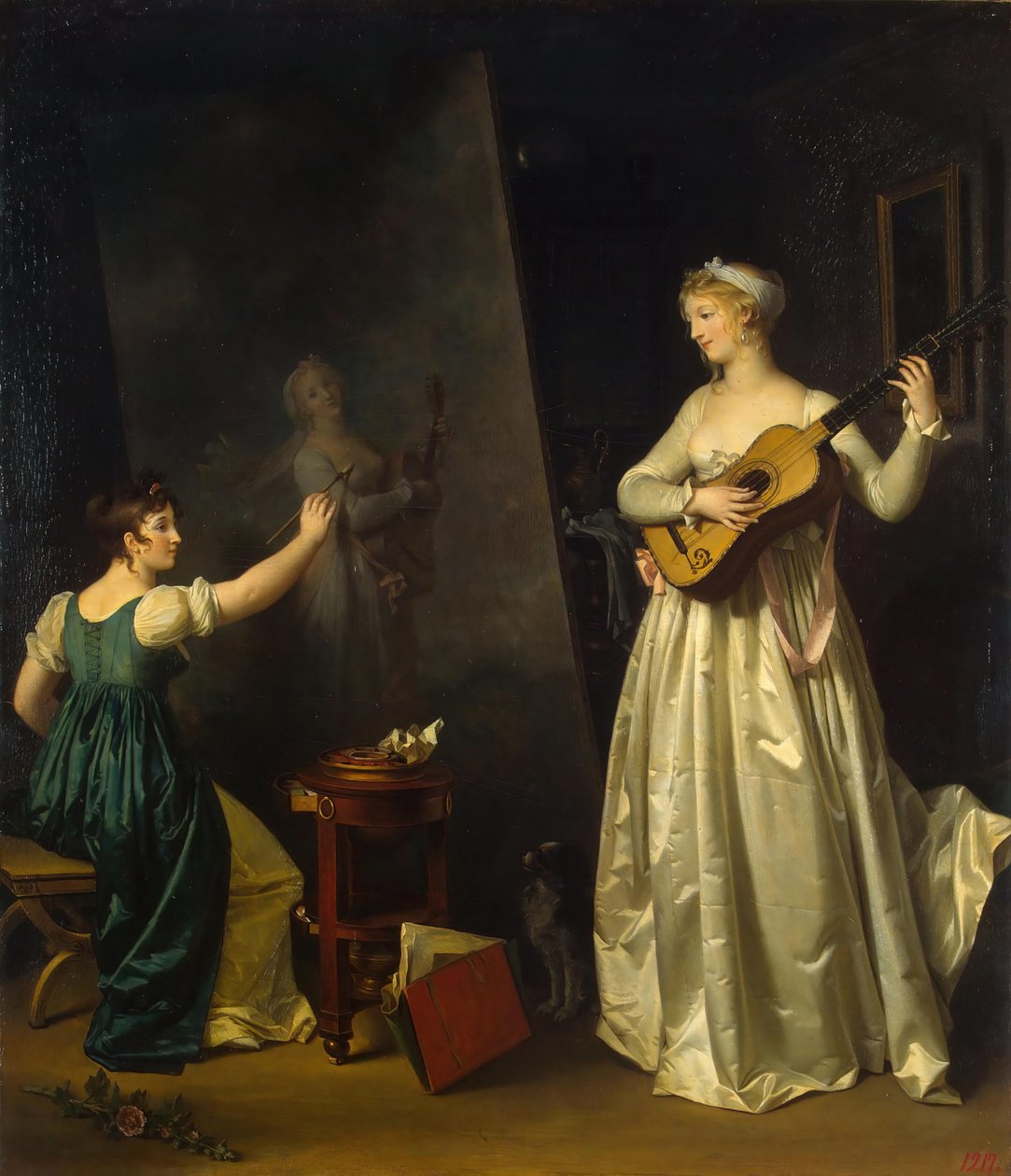 Artist Painting a Portrait of a Musician by Marguerite Gerard
