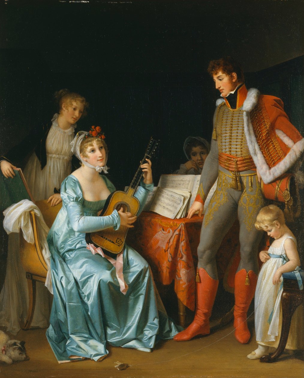 The Hussar and His Family by Marguerite Gerard
