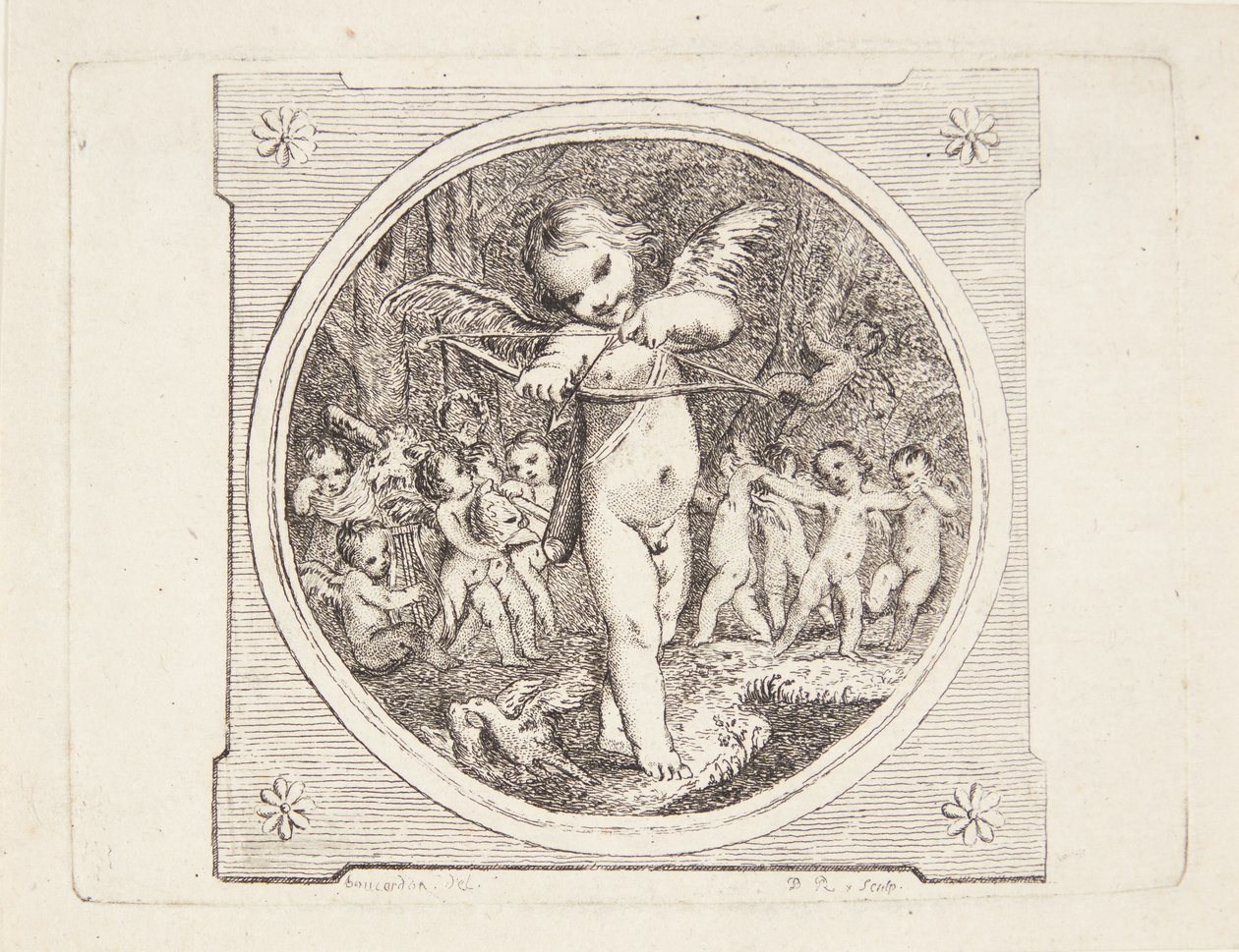 Cupid with Bow and Arrow by Marguerite Louise De Lorme du Ronseray