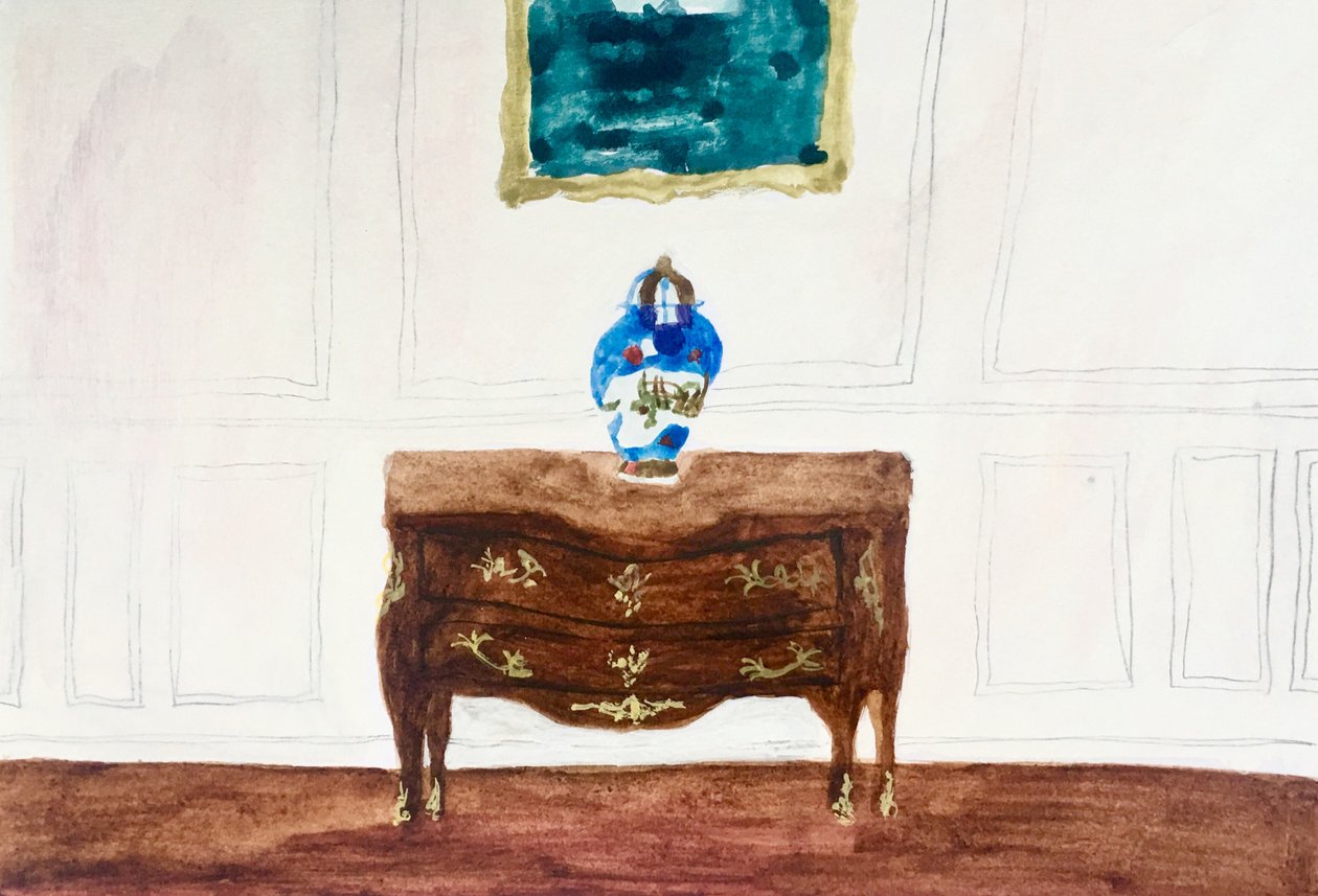 Interior with Chinese Vase by Maria Magenta