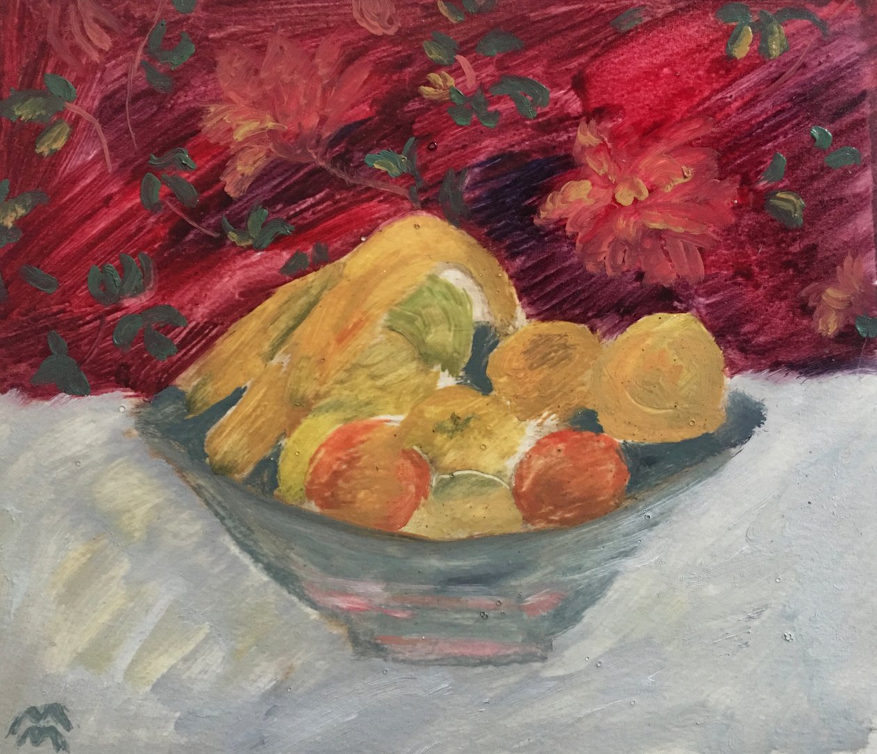 Vase with June Fruits by Maria Magenta