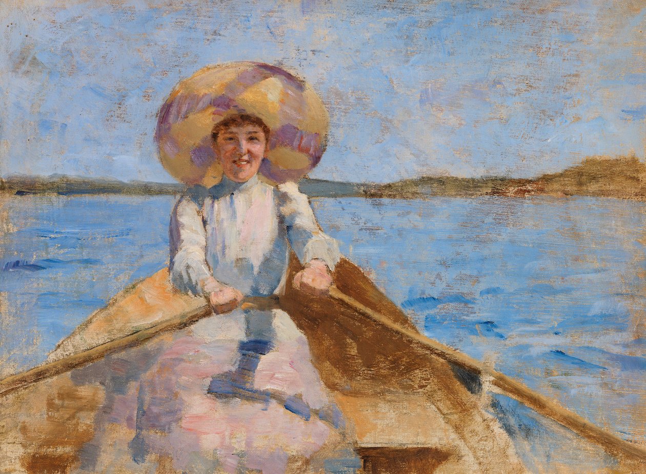 Woman Rowing, Sketch by Maria Wiik