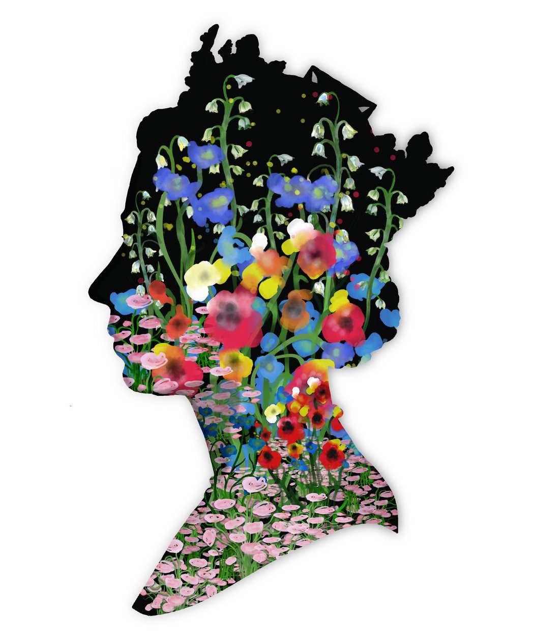Her Majesty Queen Elizabeth II, Floral Tribute, 2022 by Marianna Kulukundis