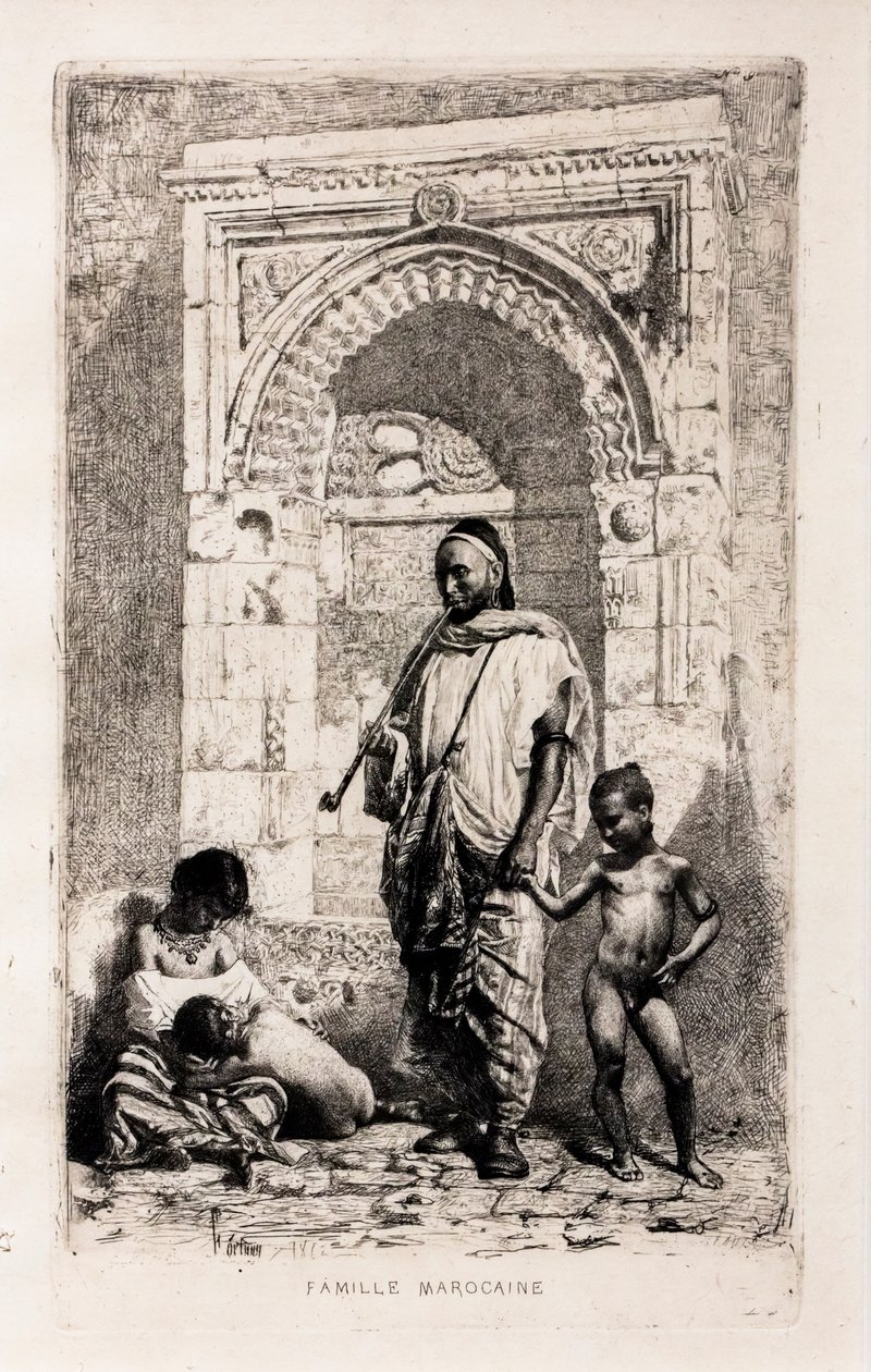 Moroccan Family, circa 1862 by Mariano Fortuny
