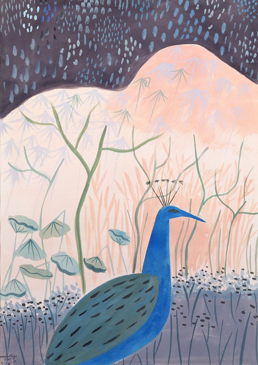 Peacock Gold and Silver, 1985 by Marie Hugo