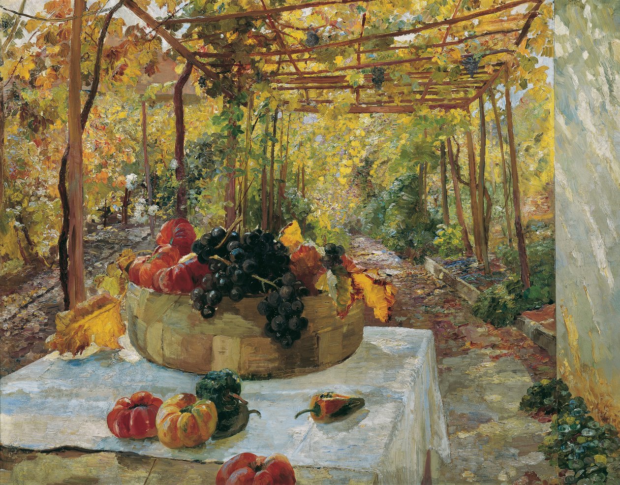 In the Pergola, c.1910 by Marie Egner
