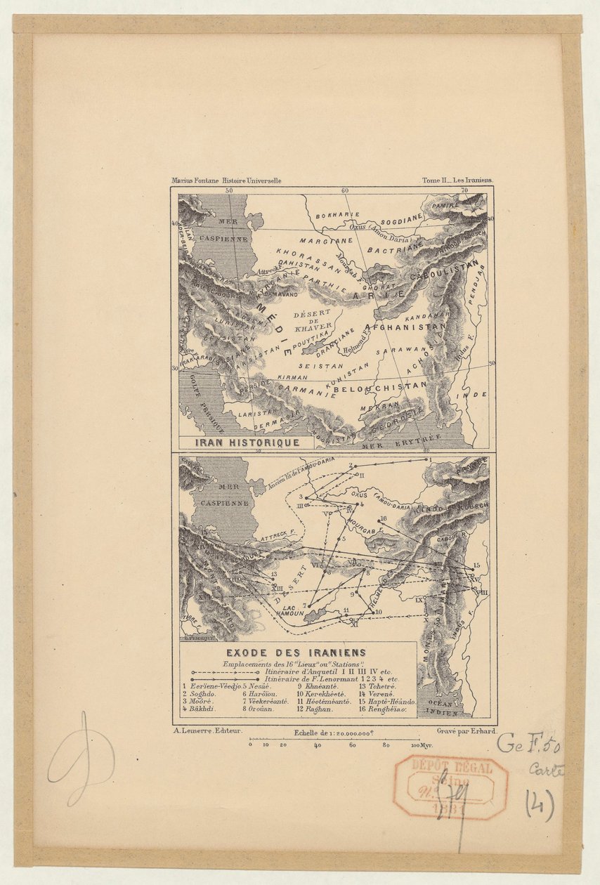 Historical Iran; Exodus of the Iranians by Marius Fontane