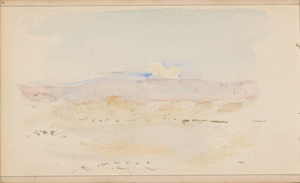 Desert Landscape with Mountains by Marius Bauer