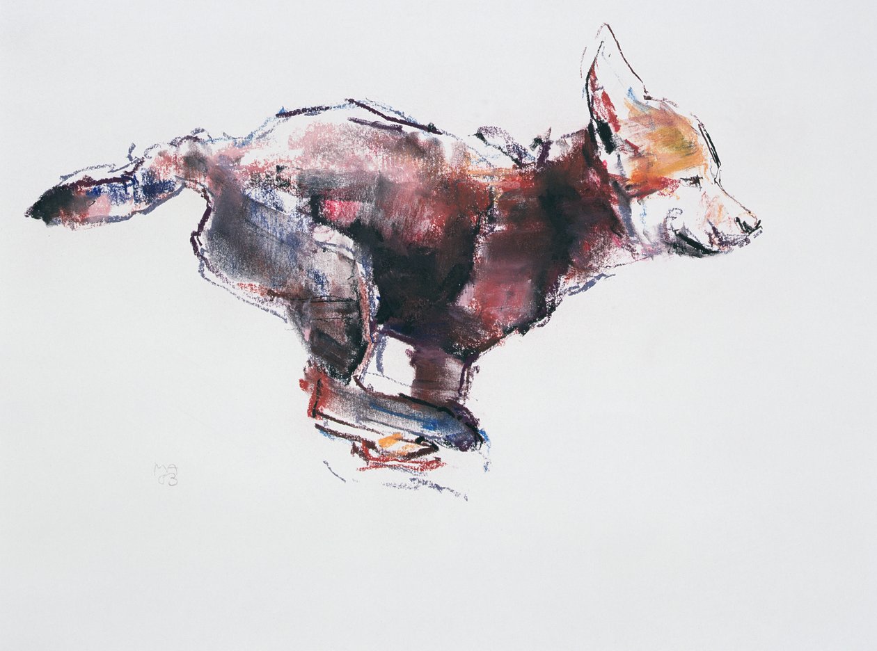 Running wolf pup by Mark Adlington