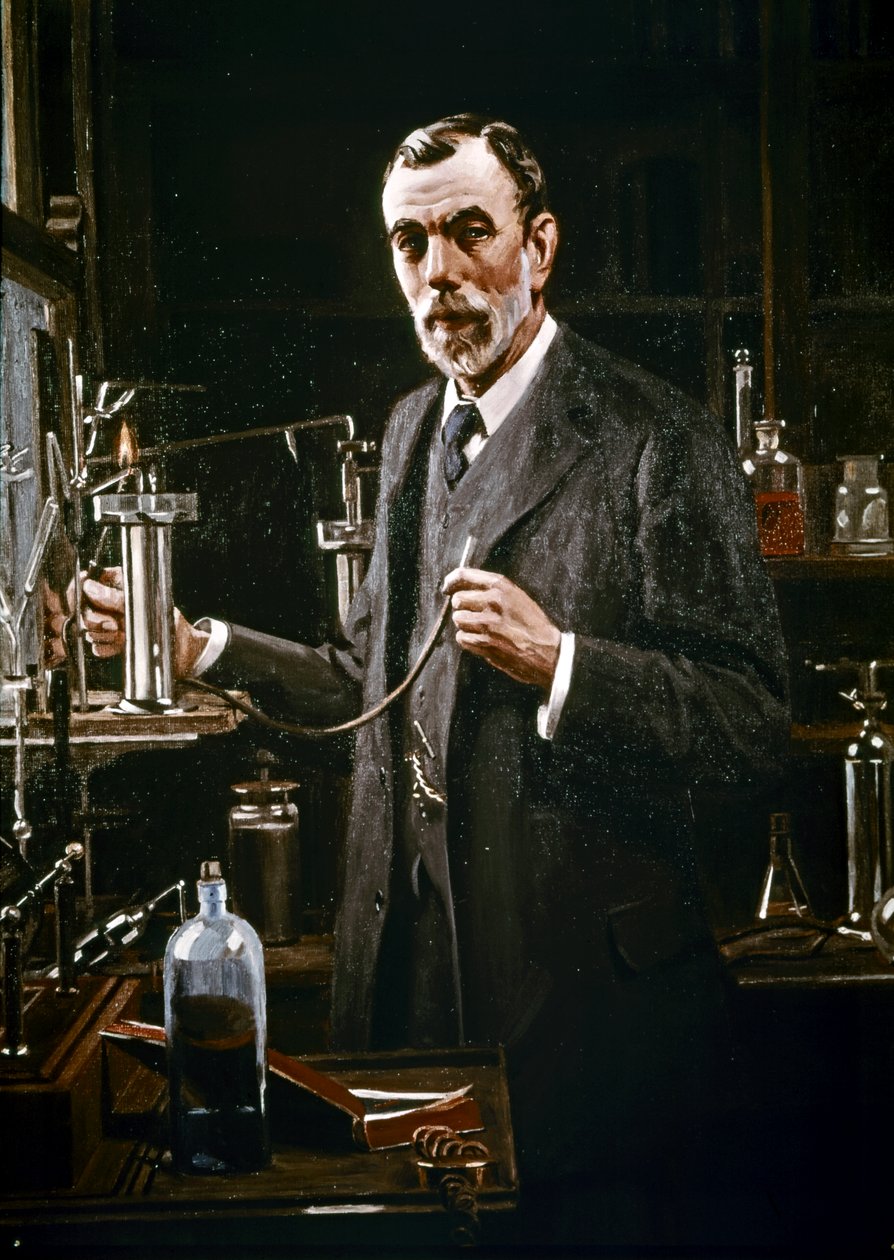 Sir William Ramsay in His Laboratory by Mark Richard Milbanke