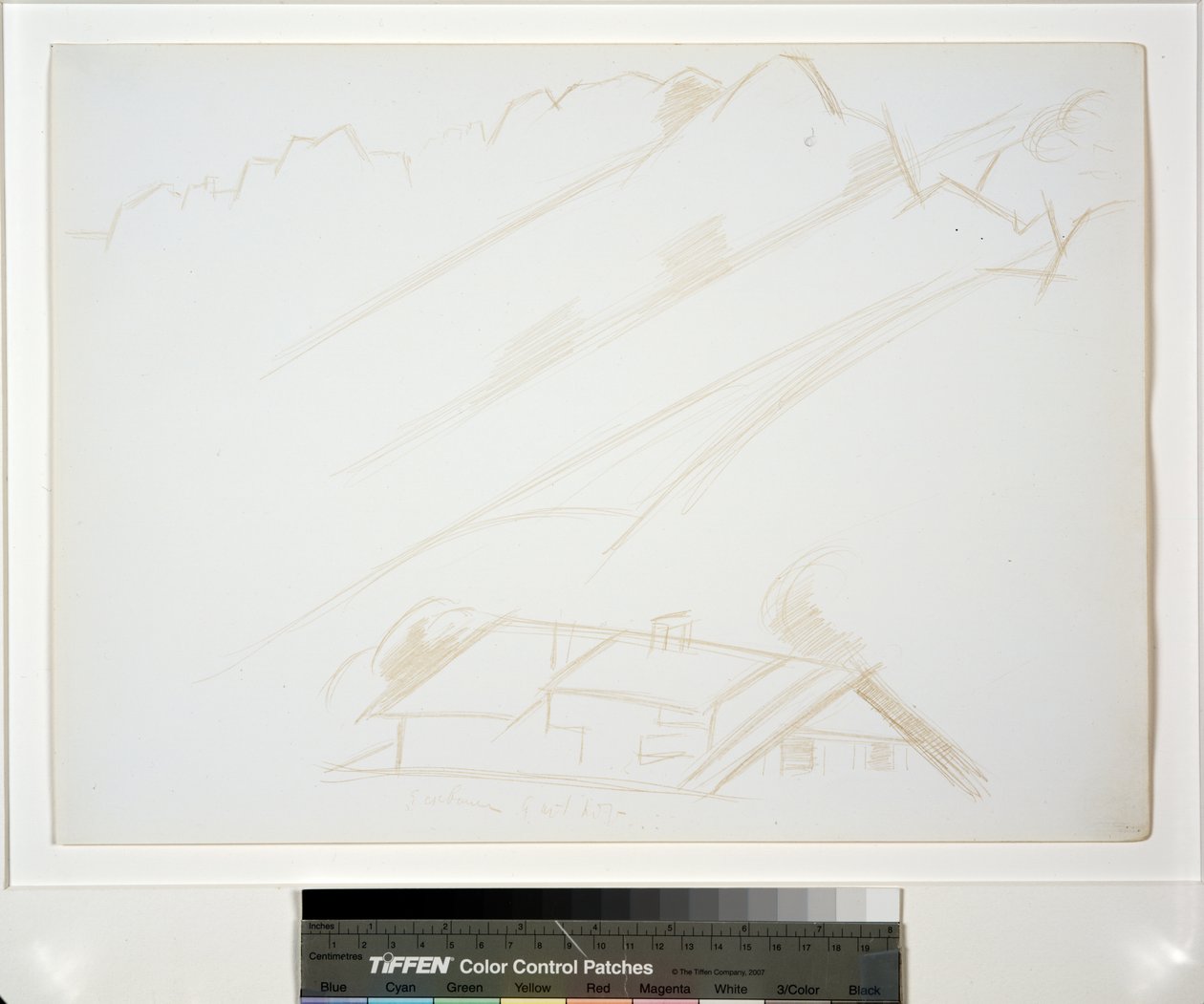 Mountain Landscape, Building in Foreground by Marsden Hartley