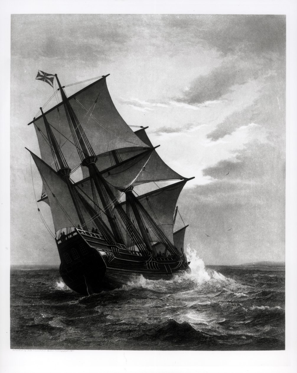 The Mayflower, Engraved and Published by John A. Lowell, Boston, 1905 by Marshall Johnson
