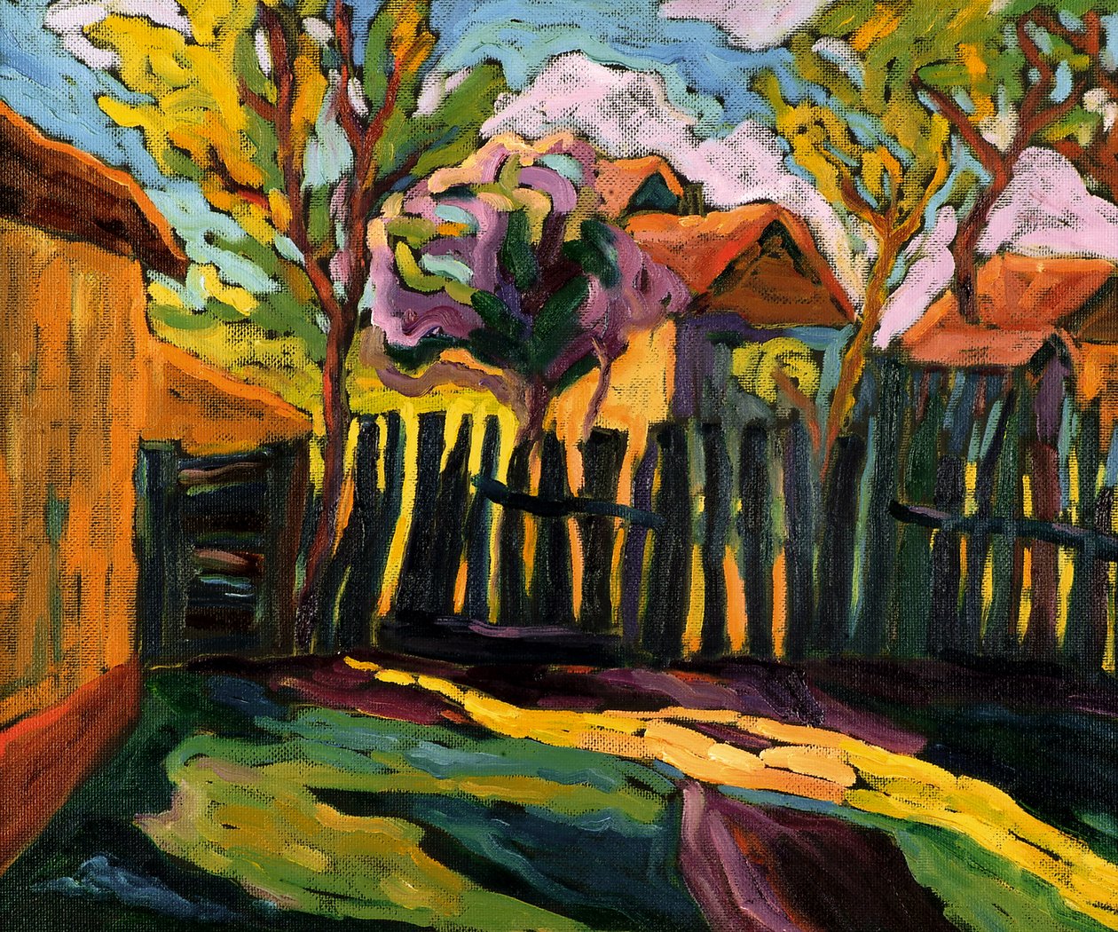 Sunny Courtyard by Marta Martonfi-Benke