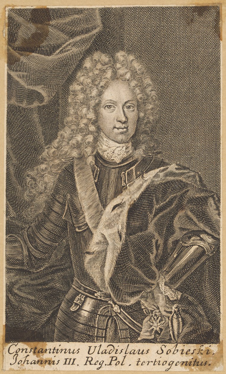 Constantine Vladislaus Sobieski, Third Son of John III, King of Poland by Martin Bernigeroth