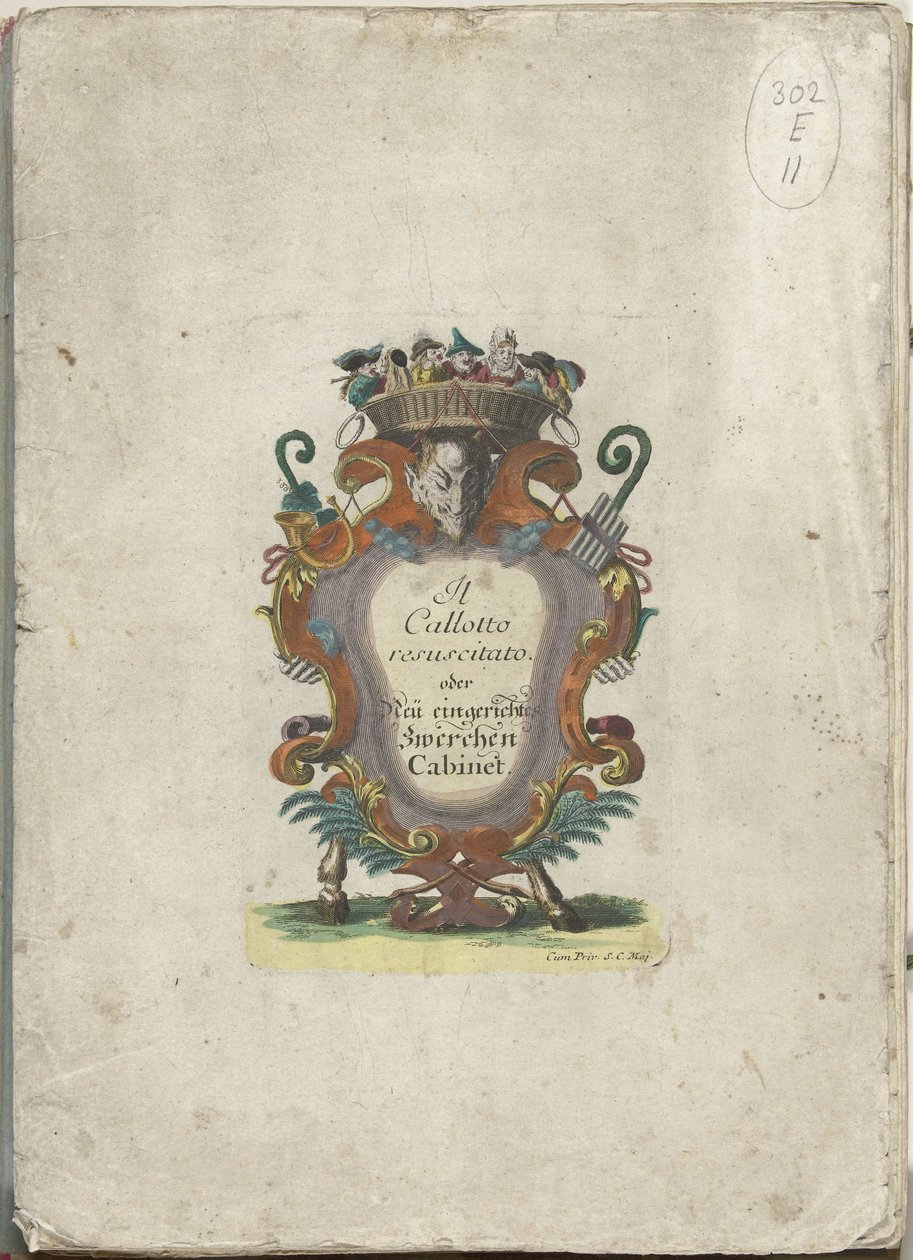 Title Print for the Series: Il Callotto Resurcitato or Newly Arranged Dwarf Cabinet, ca. 1710 by Martin Engelbrecht (attributed to)