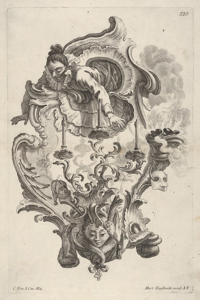 Sconce Representing Winter (from Wand-Leuchter die 4 Jahrseiten vorstellend) by Martin Engelbrecht