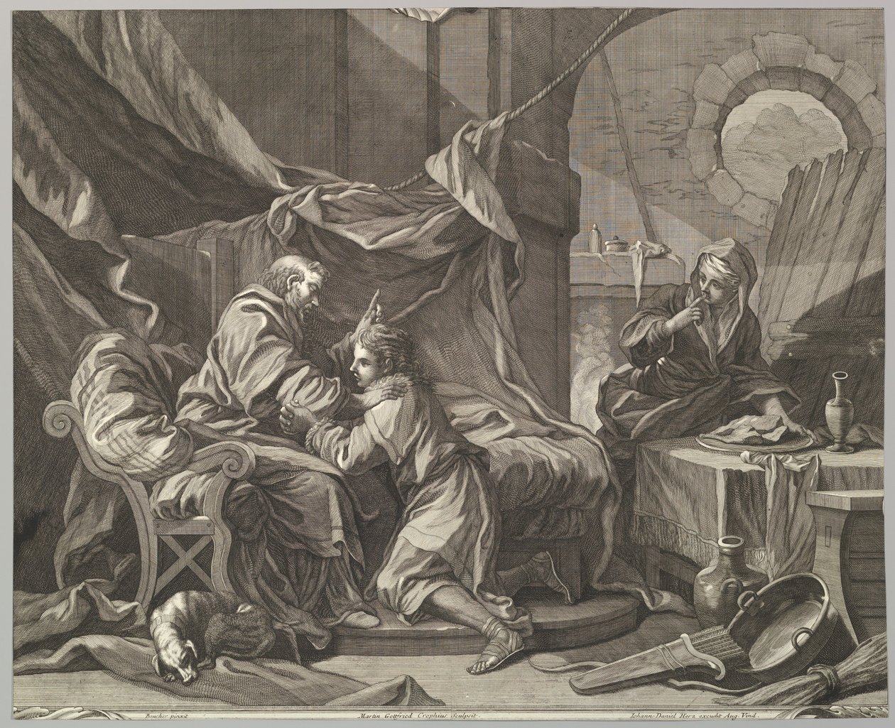 Isaac Blessing Jacob by Martin Gottfried Crophius