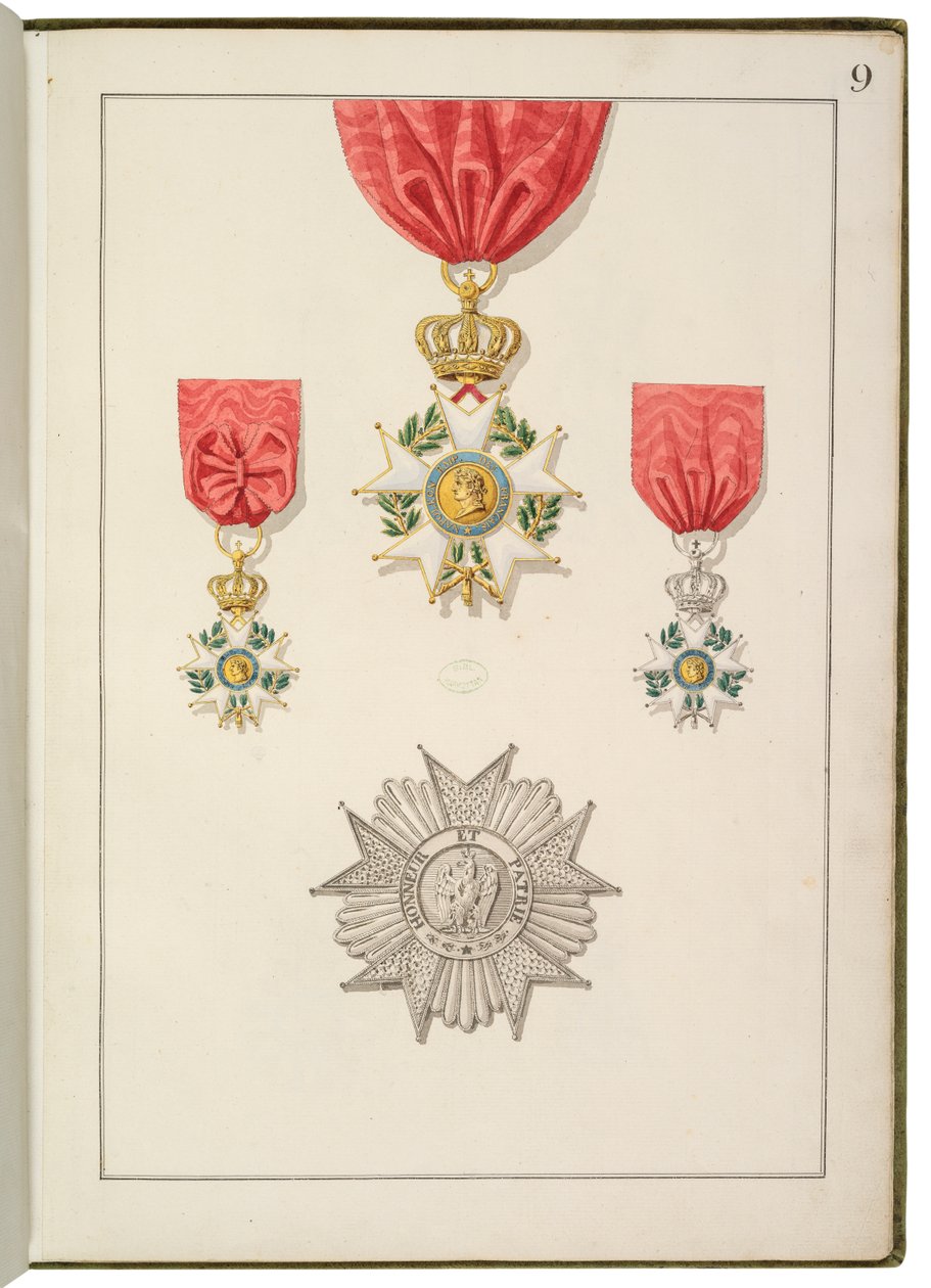 Page from Recueil des Ordres Français et Étrangers by Martin Guillaume Biennais