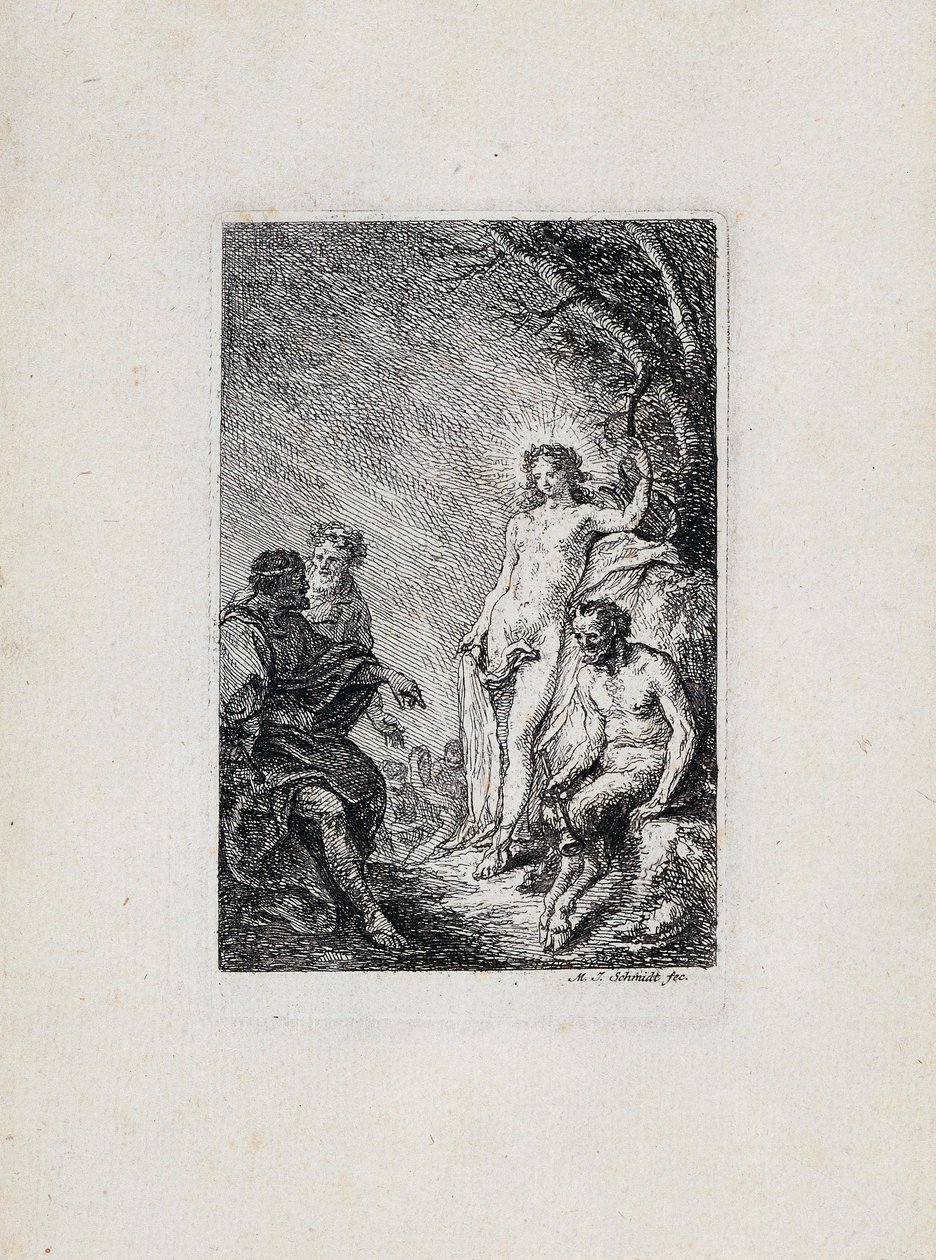 The Judgment of King Midas between Apollo and Marsyas by Martin Johann Schmidt