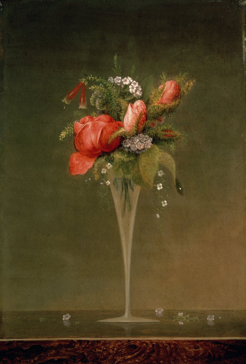 Still Life with Wine Glass, 1860 by Martin Johnson Heade