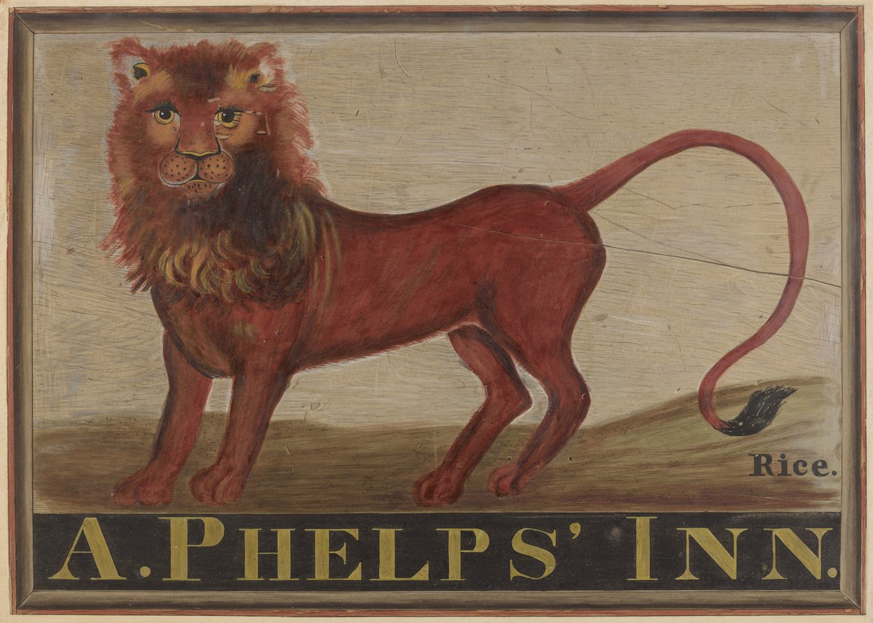 Red Lion Inn Sign, c. 1939 by Martin Partyka