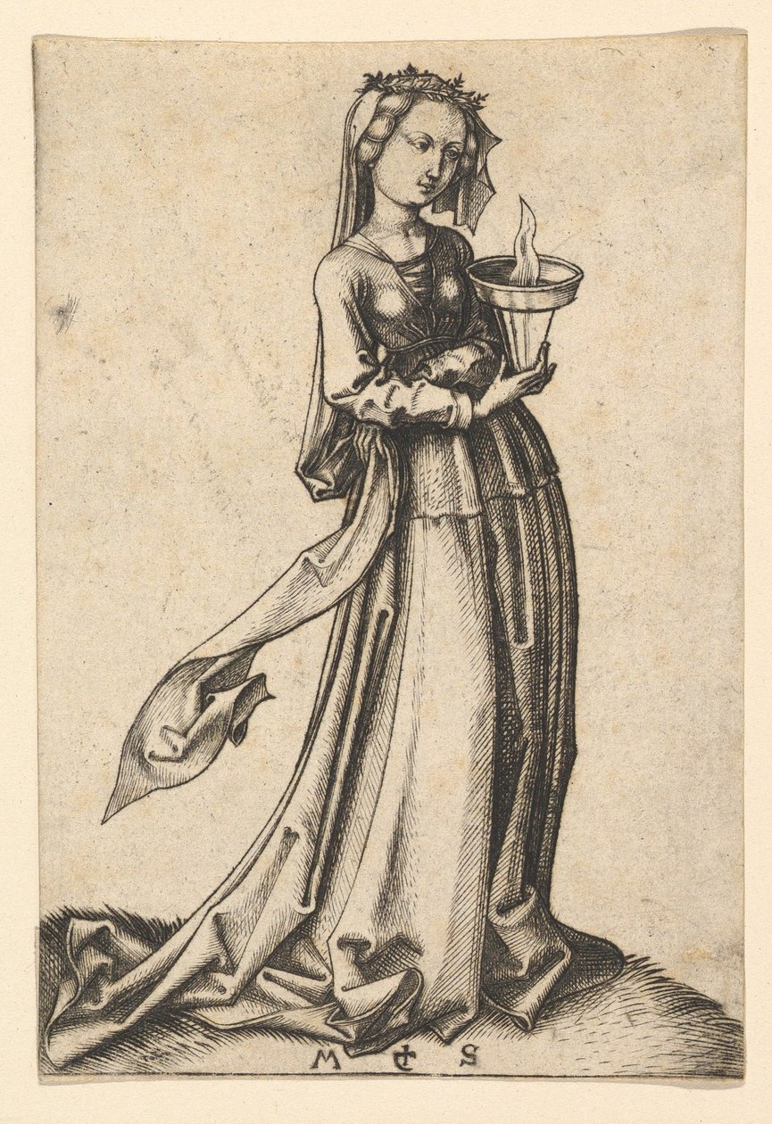 The Fourth Wise Virgin (from the series The Wise and Foolish Virgins) by Martin Schongauer
