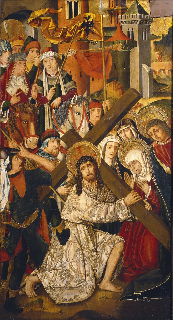The Path to Calvary (detail) by Martin & Ximenez Miguel (fl.1466-1505) Bernat