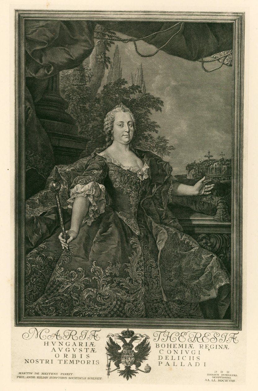 Maria Theresia, Holy Roman Empress by Martin van (after) Mytens or Meytens