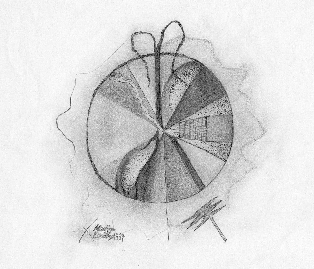 Study Graphite Razor Tree (Homage to Joseph Beuys) by Martina Konitzky