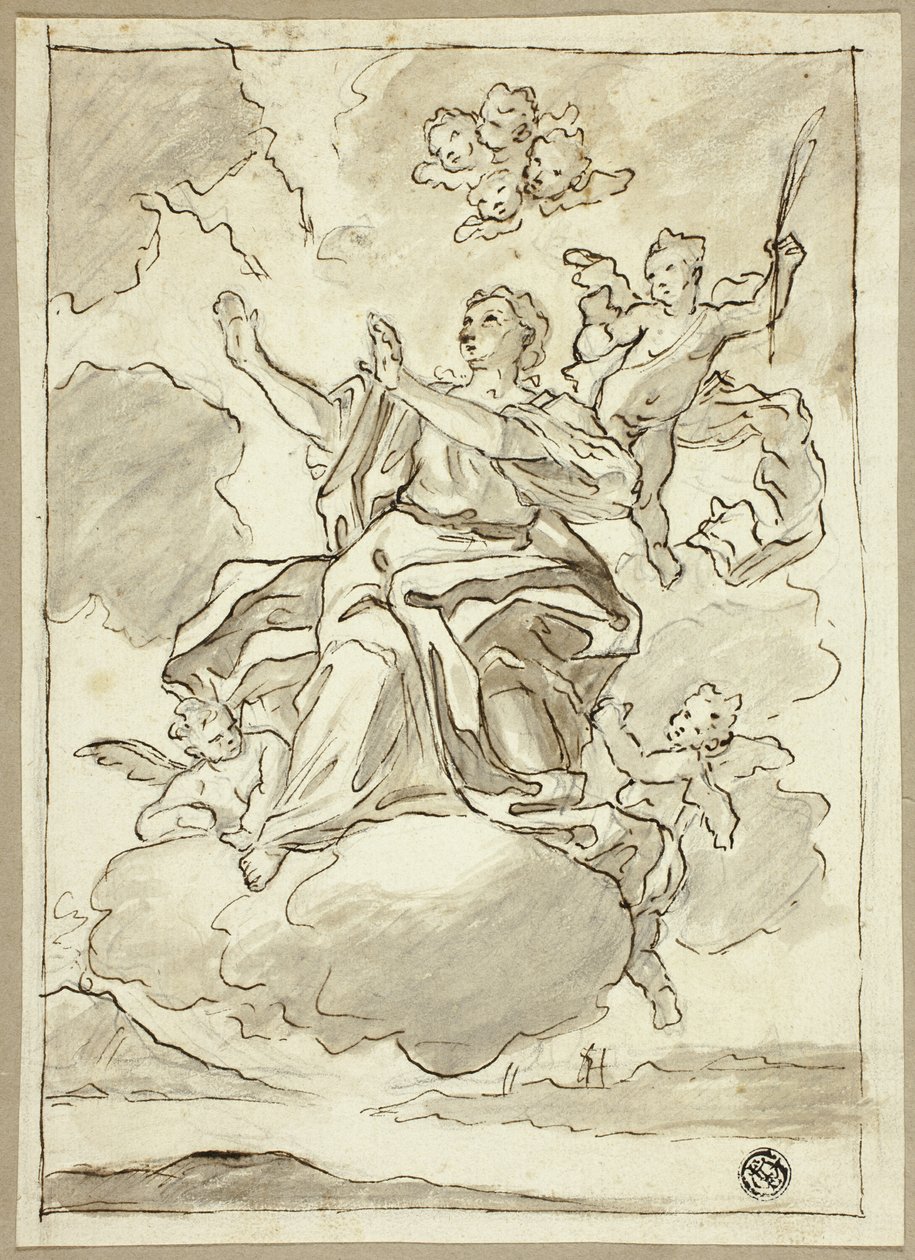 Ascension of Female Saint by Martino Altomonte