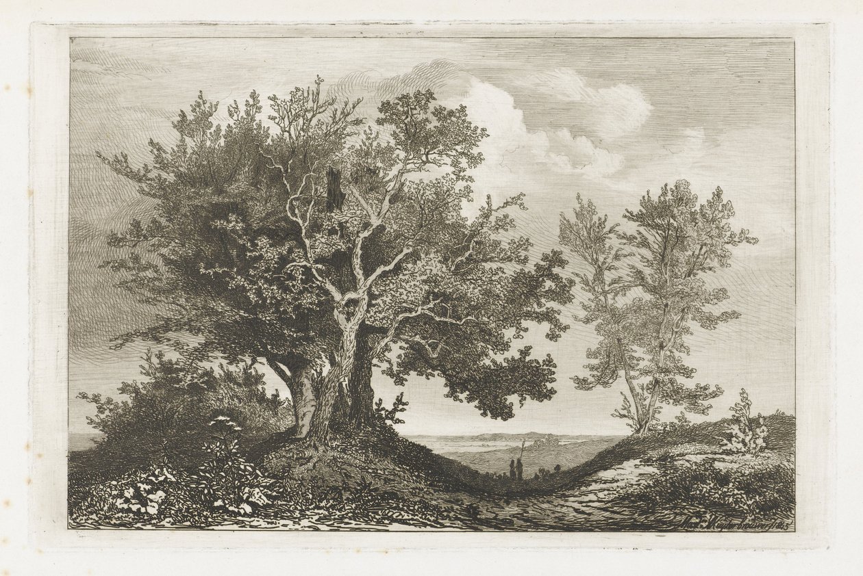 Path Between Two Rows of Trees