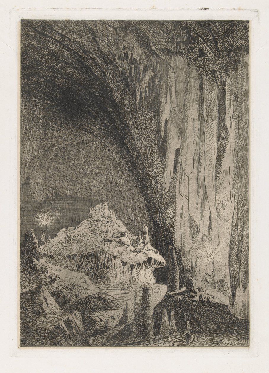 Hall in the Caves of Han by Martinus Antonius Kuytenbrouwer jr.