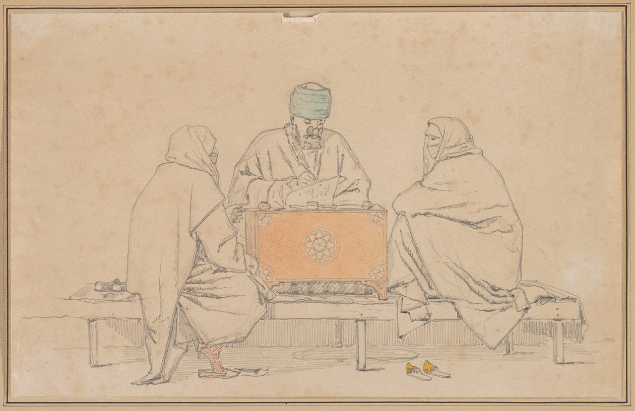 A Turkish Notary and Two Women by Martinus Rørbye